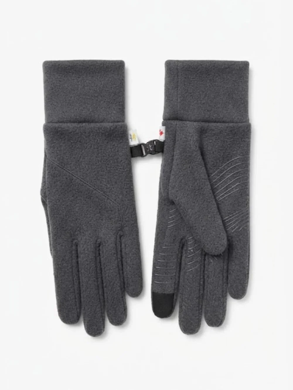 Tentree Sustainable Fleece Touchscreen Gloves Dark Grey Eco-Friendly Winter Gear